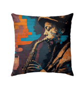 Let The Sax Speak Outdoor Pillow - Beyond T-shirts